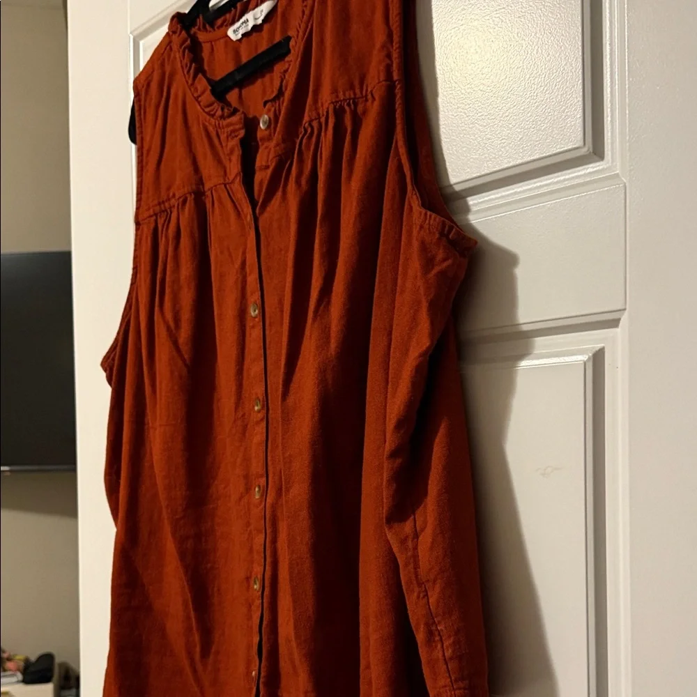 Sonoma Sleeveless Terracotta Blouse - Picture 5 of 7